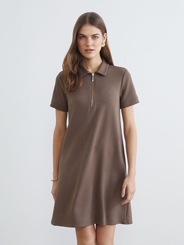 LCW EVERYDAY Polo Yaka Soft Touch Elbise