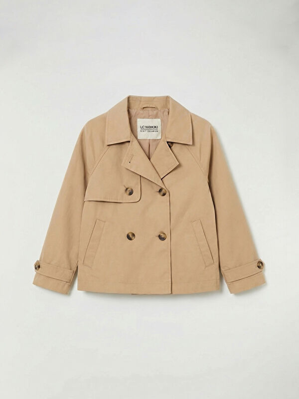 LCW Kids Girls' Gabardine Trench Coat