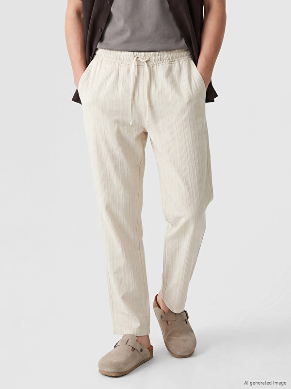 XSIDE Regular Fit Dokulu Erkek Pantolon