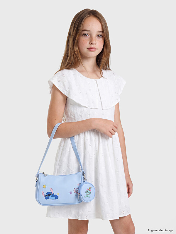 LCW ACCESSORIES Stitch Figürlü Kız  Çocuk Omuz Çantası