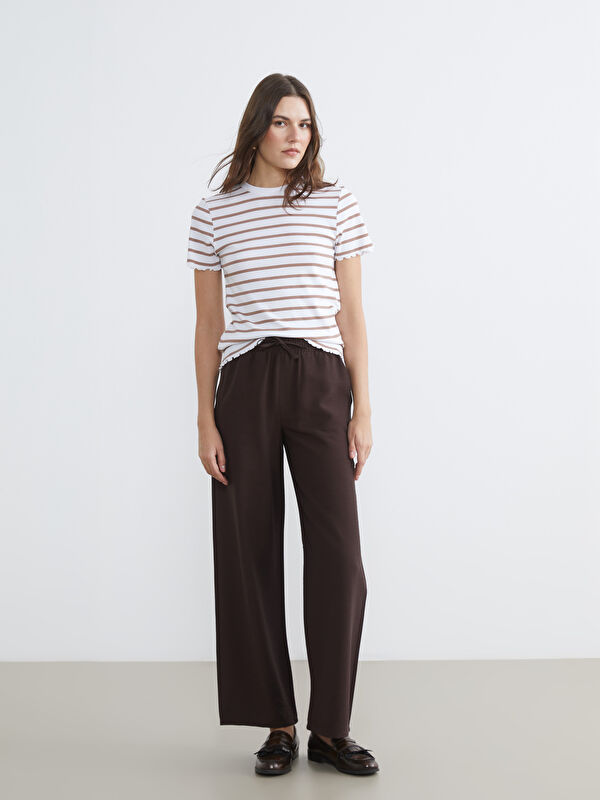 LCW Comfort Beli Lastikli Geniş Paça Kadın Pantolon