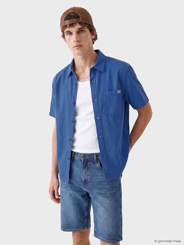 LCW Jeans Regular Fit Erkek Jean Gömlek