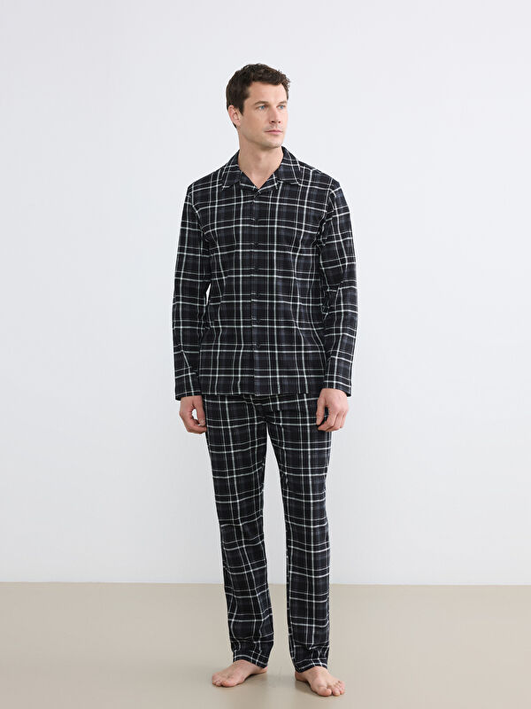 LC WAIKIKI Standart Kalıp Ekose Erkek Pijama Takım