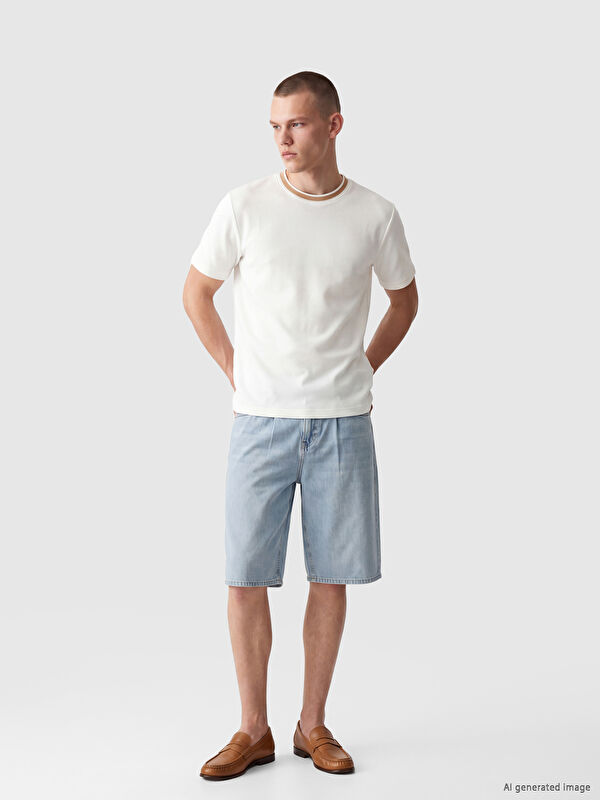 XSIDE Loose Fit Erkek Jean Şort