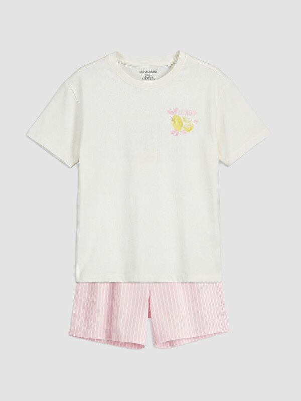 LCW Kids Girl Ecru Pyjama Set