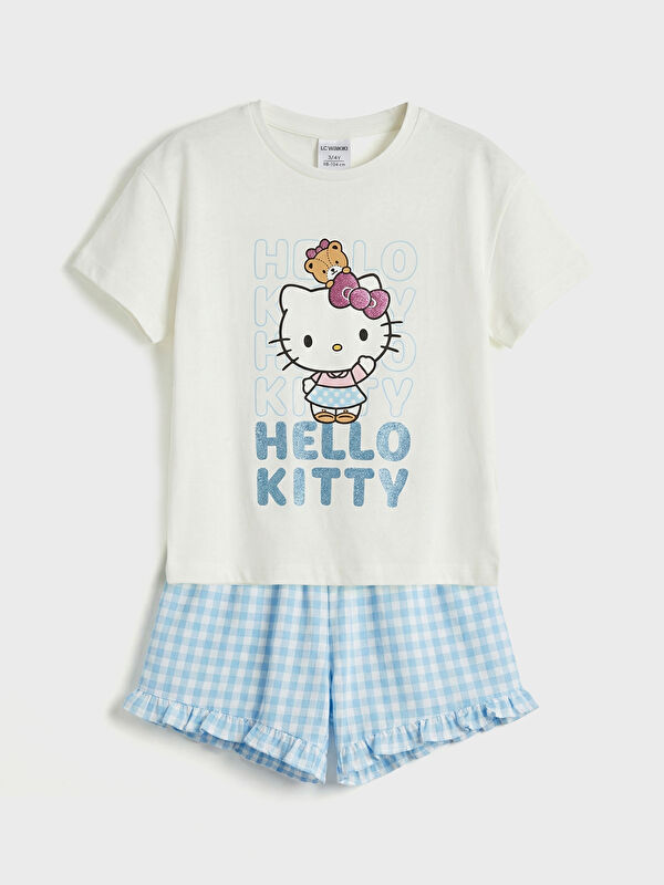 LCW Kids hello kitty принтті қыздарға арналған пижама жинағы