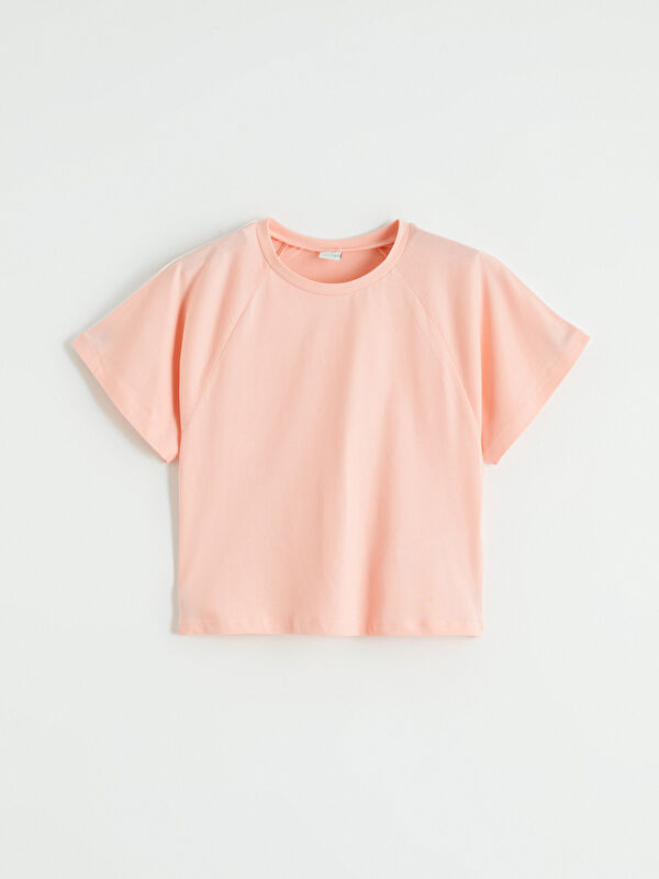 LC WAIKIKI Bisiklet Yaka Reglan Kol Kız Çocuk Tişört