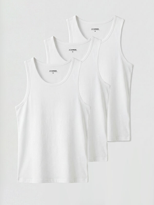 LC WAIKIKI Crew Neck Jersey Men's Vest 3-Pack