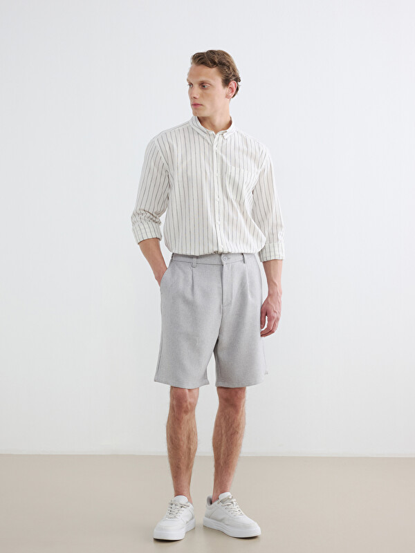 LCW Vision Relax Fit Linen Look Men's Shorts