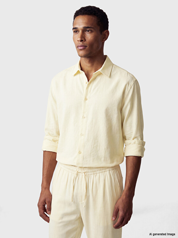 LCW Vision Regular Fit Erkek Basic Armürlü Gömlek