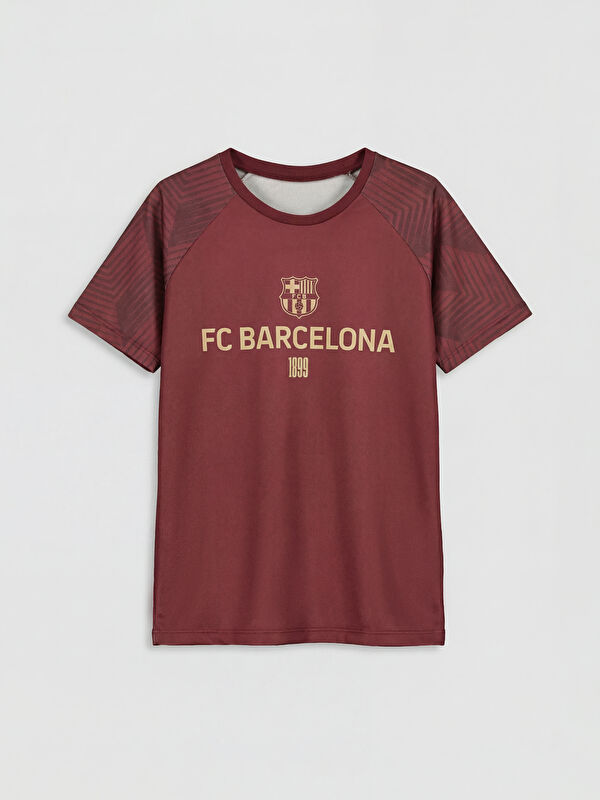 LCW Kids Crew Neck FC Barcelona Printed Boys' T-Shirt