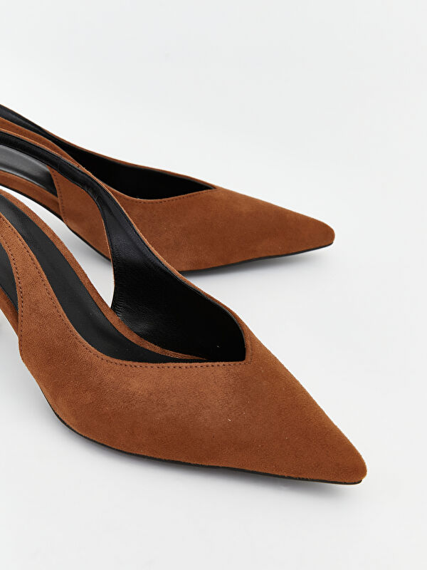 Lcw Steps Kahverengi Lcw Steps Sivri Burun Kadın Topuklu Ayakkabı