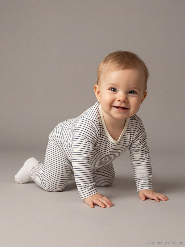 LCW baby Çizgili Erkek Bebek Body ve Pantolon Takım