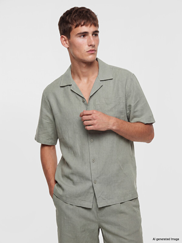 LCW Vision Regular Fit Resort Yaka Erkek Gömlek