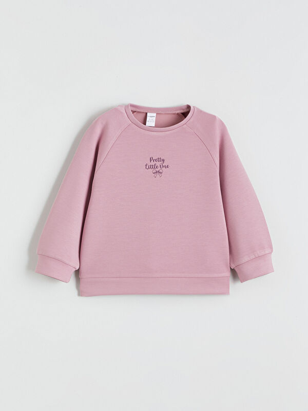 LCW Kids Baskılı Soft Touch Kız Çocuk Sweatshirt