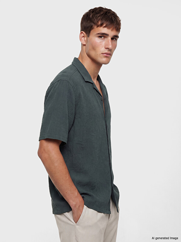 LCW Vision Regular Fit naborana muška košulja