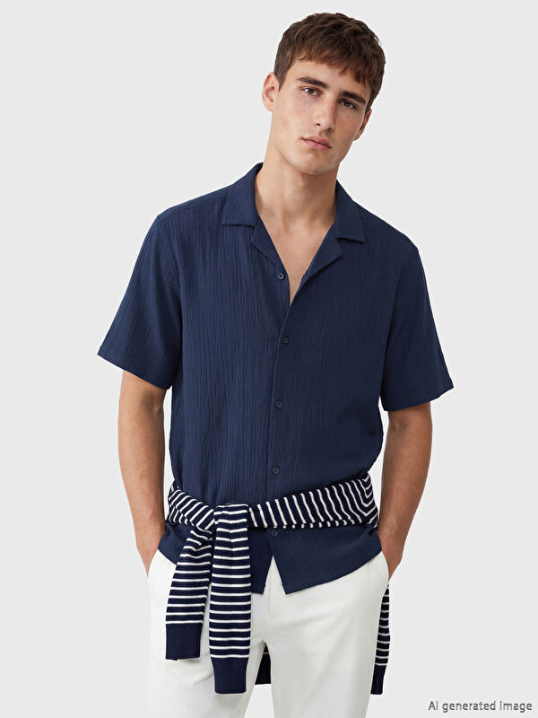 LCW Vision Regular Fit Krinkle Erkek Gömlek