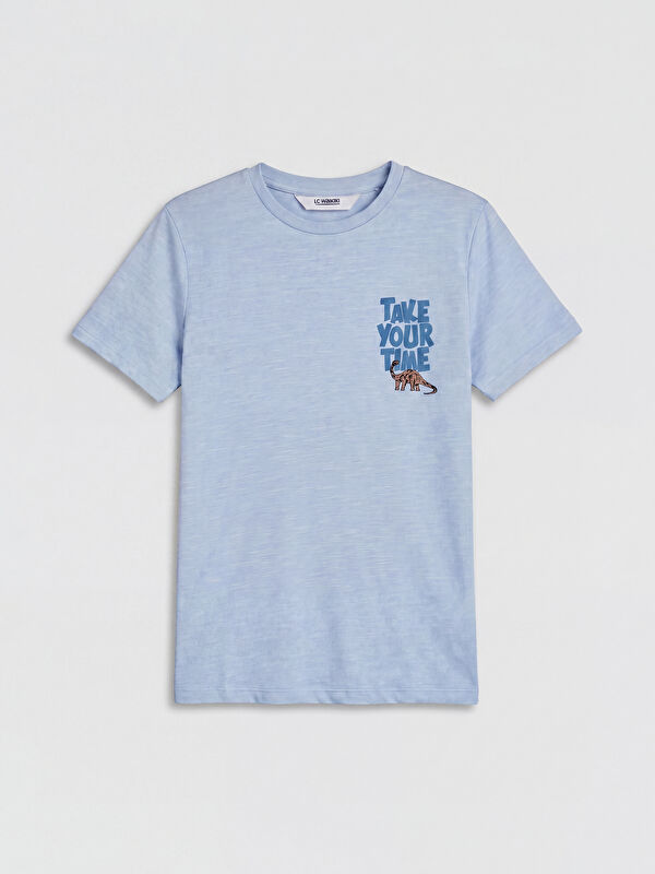 LC WAIKIKI Crew Neck Dinosaur Printed Boys' T-Shirt