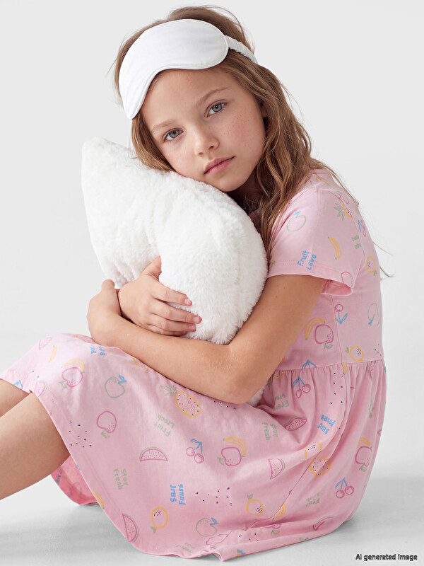 LCW Kids Printed Girls' Nightdress