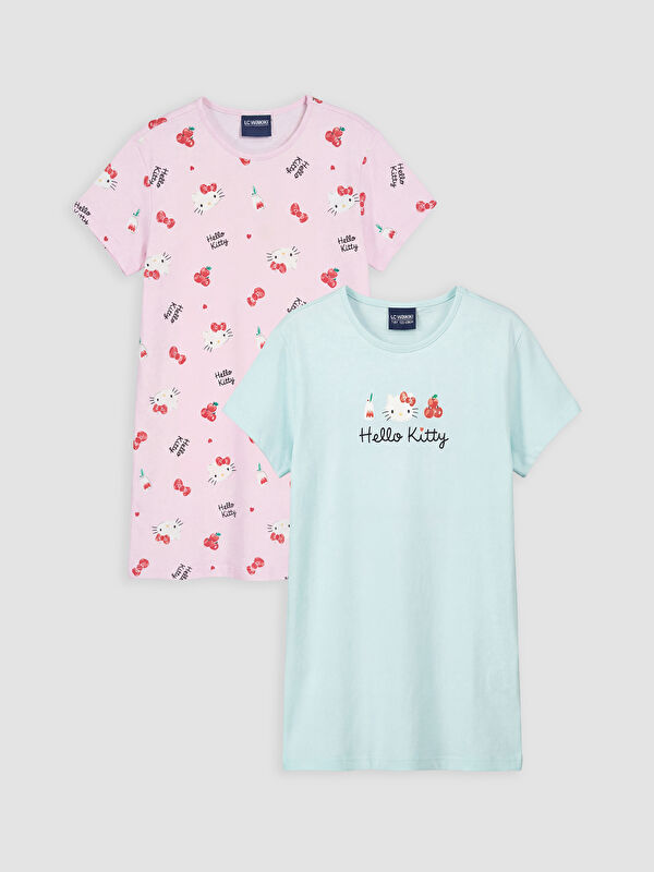 LCW Kids Baskılı Kız Çocuk Tişört 2'li