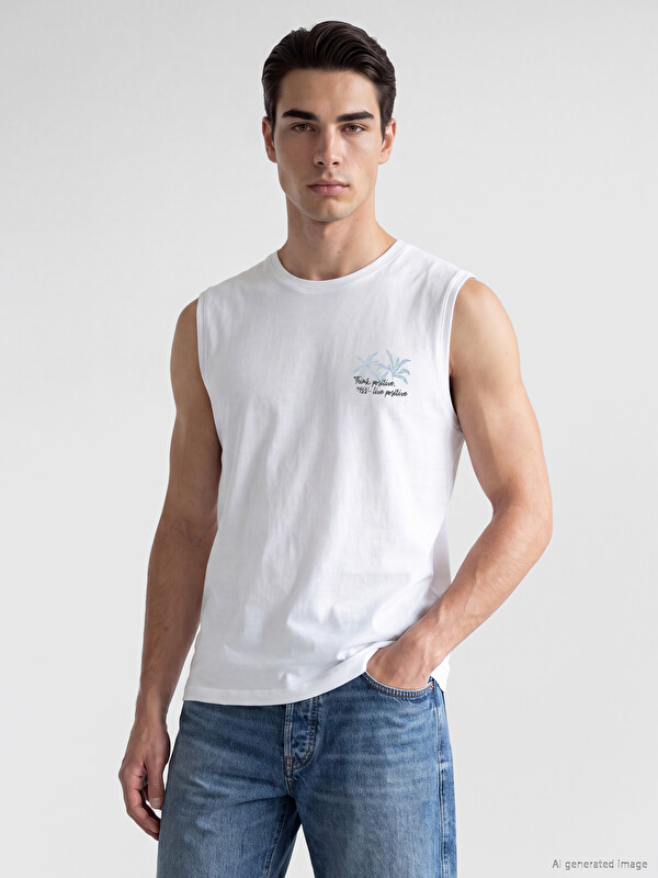 LCWAIKIKI Classic Mann Weiss Tanktop
