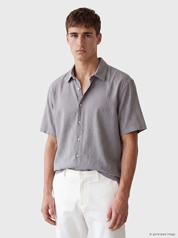 LCW Vision Regular Fit Krinkle Men's Shirt