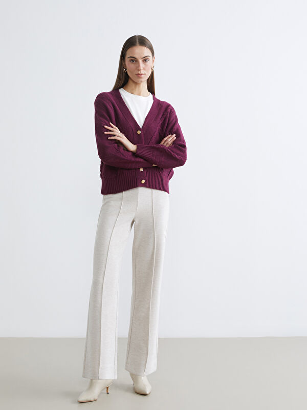 LCW Comfort Elastic Waist Wide Leg Women's Trousers