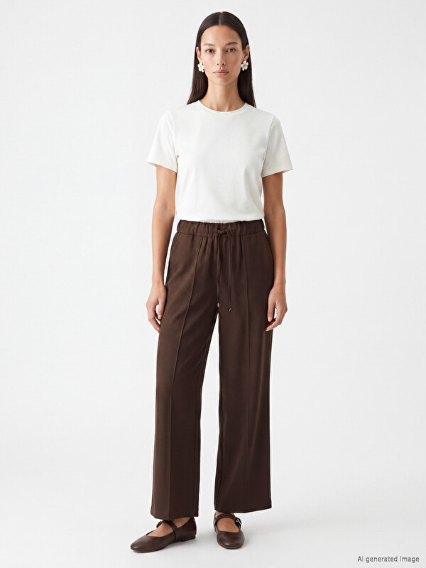 LCW EVERYDAY Elastic Waist Women's Trousers