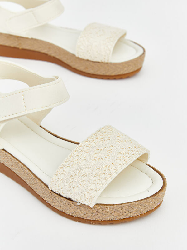 Lcw Steps Bej Lcw Steps Hasir Tabanlı Kız Çocuk Sandalet
