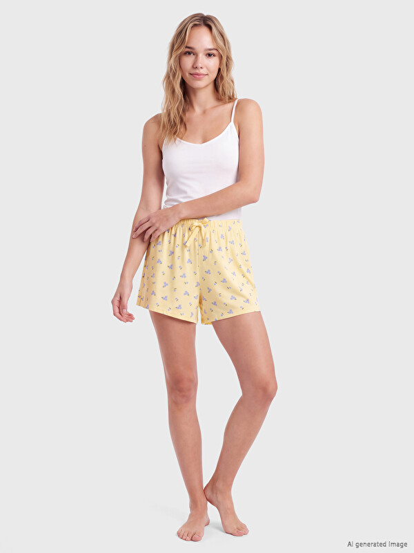 LCW DREAM Printed 100% Cotton Women's Short Pyjama Bottoms 2 Pack