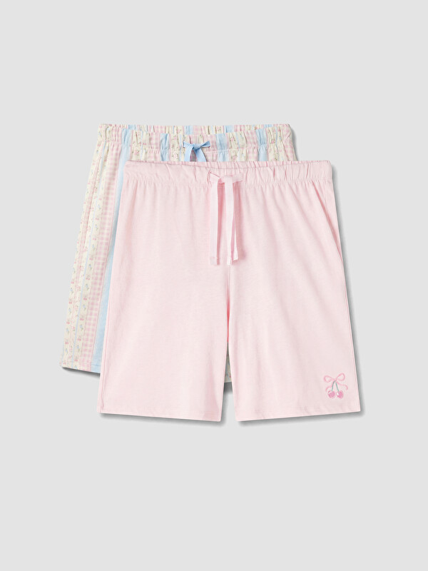 LCW DREAM Desenli Kadın Şort Pijama Altı 2'li