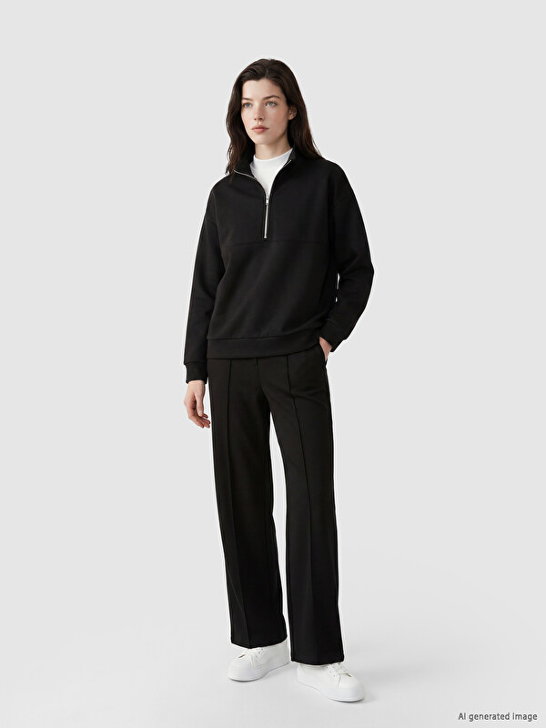 LCW Comfort Beli Lastikli Soft Touch Kadın Eşofman Altı	