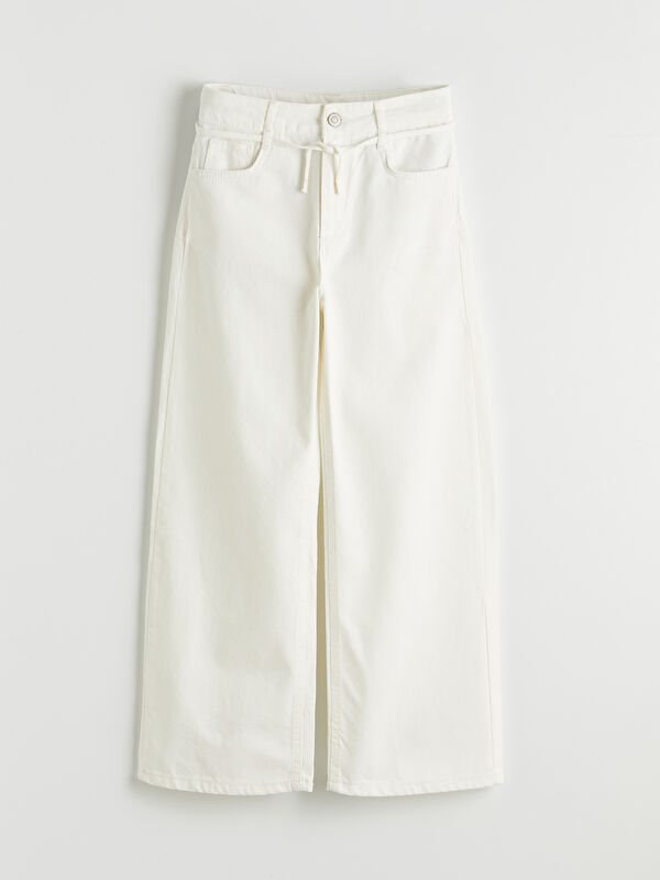LCW Kids Wideleg Kız Çocuk Gabardin Pantolon