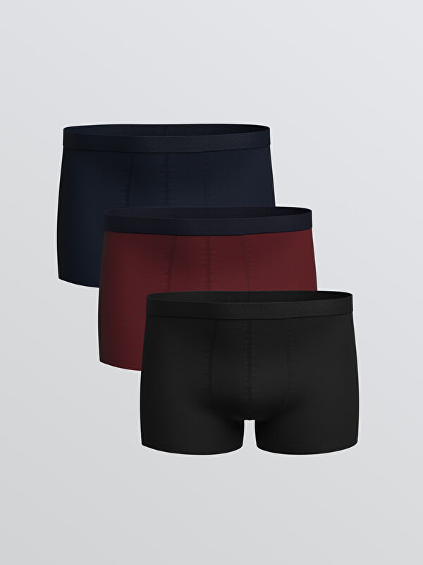 LC WAIKIKI Standart Kalıp Pamuklu Esnek Erkek Boxer 3'lü		
