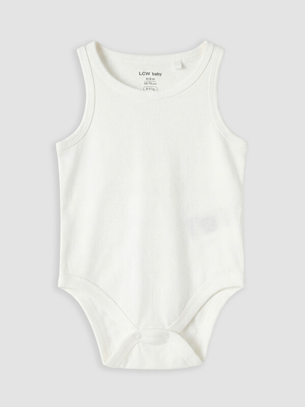 LCW baby Bisiklet Yaka Erkek Bebek Çıtçıtlı Body