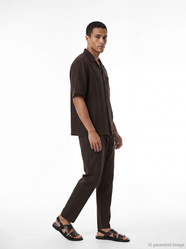 LCW Vision Regular Fit Keten Görünümlü Erkek Pantolon