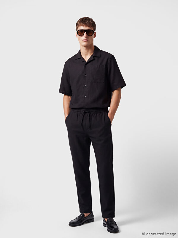 LCW Vision Regular Fit Keten Görünümlü Erkek Pantolon