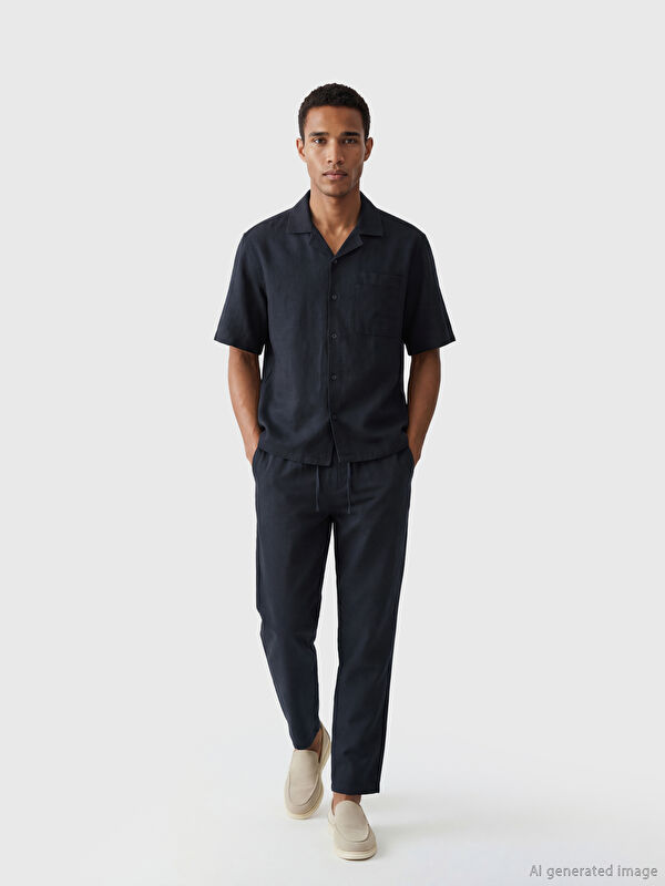 LCW Vision Regular Fit Keten Görünümlü Erkek Pantolon