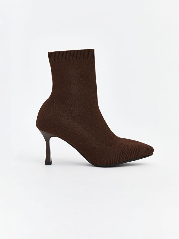 Süet Görünümlü Kadın Topuklu Bot - Görsel 3