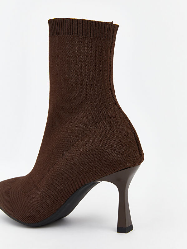 Süet Görünümlü Kadın Topuklu Bot - Görsel 6
