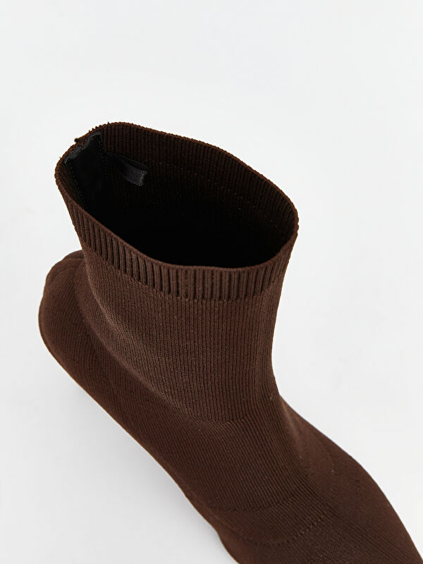 Süet Görünümlü Kadın Topuklu Bot - Görsel 7