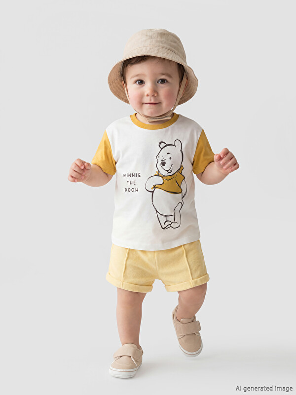 LCW baby Winnie The Pooh štampana majica za bebe dečake