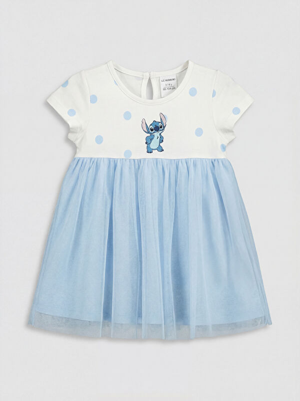 LCW baby Stitch Printed Baby Girls' Tutu Dress