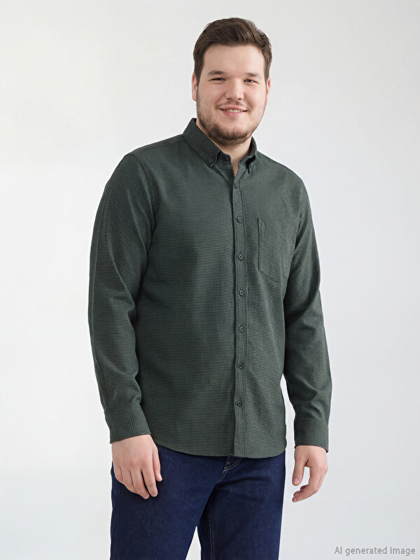LCWAIKIKI Classic Regular Fit Desenli Erkek Gömlek