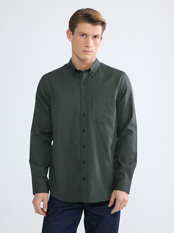 LCWAIKIKI Classic Regular Fit Desenli Erkek Gömlek