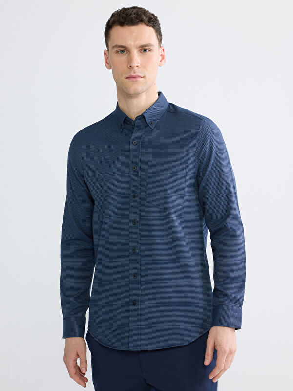 LCWAIKIKI Classic Regular Fit Desenli Erkek Gömlek