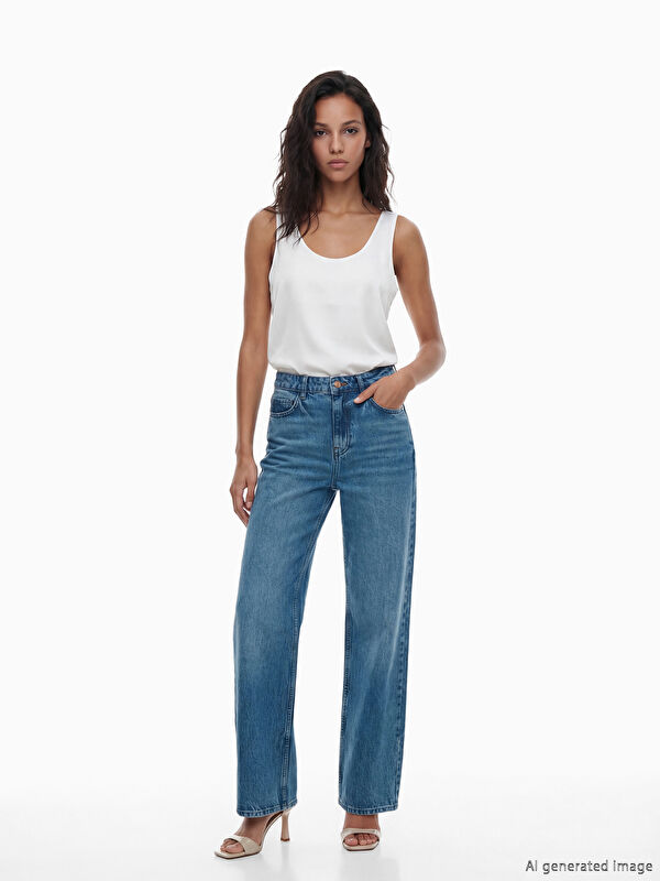LCW Jeans Straight Fit Kadın Jean Pantolon