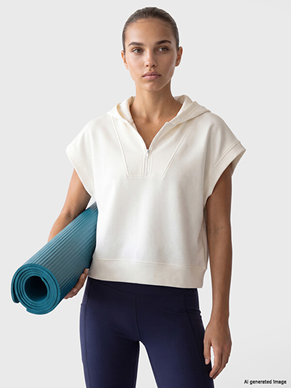 KOOR SPORT Kapüşonlu Soft Touch Kadın Spor Sweatshirt