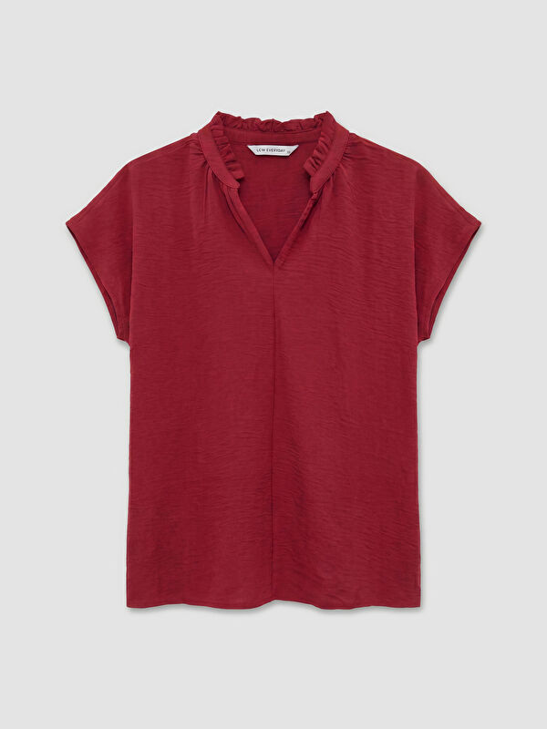 LCWAIKIKI Classic Rüschen-Stehkragen-Bluse