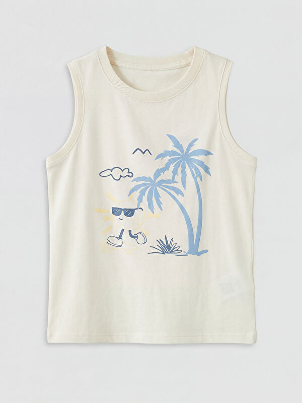 LCW Kids Crew Neck Printed Boys' Tank Top
